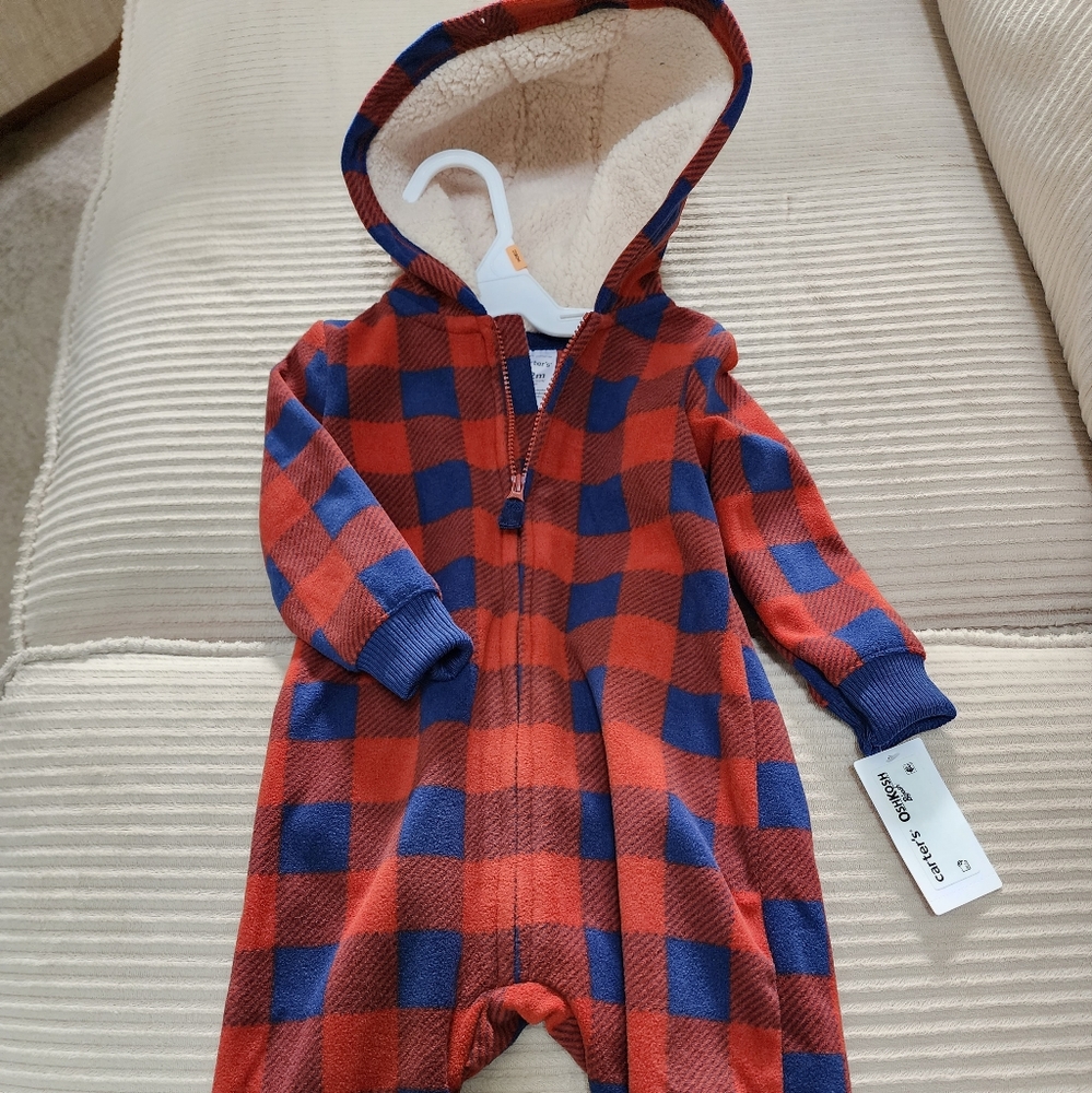 Nwt 12m carters fleece zip up